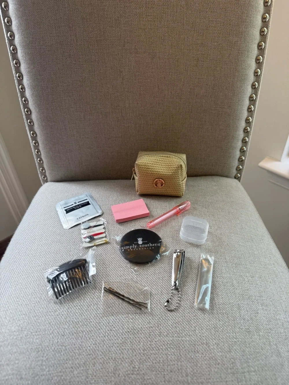 Simply Southern Travel Set - Makeup Bag, Ladies Essentials Pack and Cup Holder
